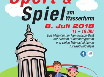 Plakat Sport und Spiel am Wasserturm 2018