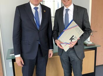 Oberbürgermeister Dr. Peter Kurz trifft Dr. Christoph Heusgen