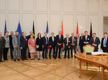 Empfang der Stadt Mannheim im Rahmen des ZKR-Kongresses zur "Mannheimer Akte"