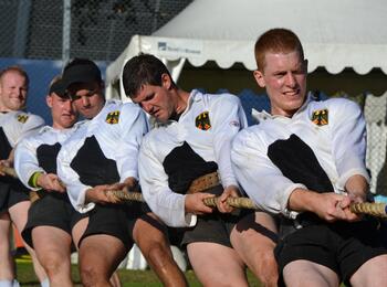 Die deutsche Männer-Nationalmannschaft im Tauziehen