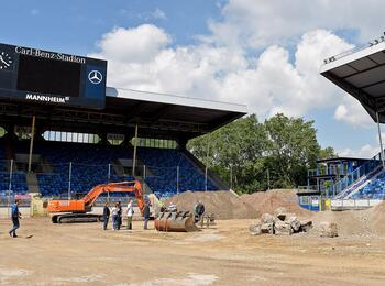 Carl-Benz-Stadion: Baumaßnahmen zur 3. Liga beginnen