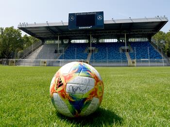 Neuer Rasen im Carl-Benz-Stadion