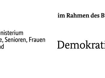 Kombilogo Bundesamt für Familie, Senioren, Frauen und Jugend, Bundesprogramm Demokratie leben!