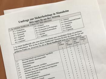 Am 10. Juli 2020 startet die inzwischen dritte Sicherheitsbefragung der Stadt Mannheim.