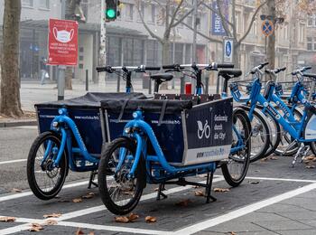 Neue eCargobikes in Mannheim eingeweiht - das VRNnextbike Fahrradvermietsystem wird erweitert.