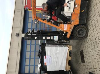 Verladung der Masken für Bydgoszcz