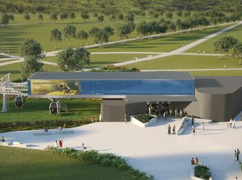 Visualisierung Buga-Seilbahntrasse