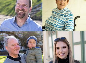 vier Portrait Bilder