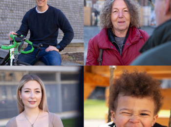 vier Portrait Bilder