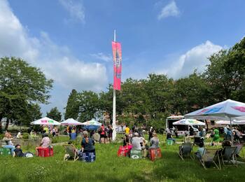 Blick auf die Spinelliwiese im Rahmen des 6. UTC