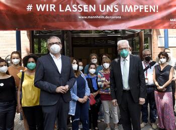 Der baden-württembergische Ministerpräsident Winfried Kretschmann zu Gast in der Neckarstadt-West