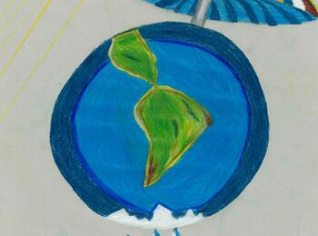 Kinderkunstausstellung der Partnerstadt Windsor 4 - Bild von Yousra