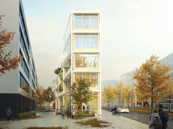Innovationszentrum Green Tech_Steimle Architekten_Perspektive 1
