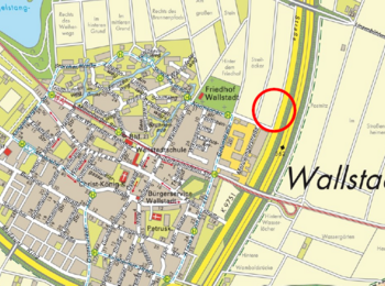 Lageplan neues Kultur-und Sportzentrum mit Freiwilliger Feuerwehr in Wallstadt