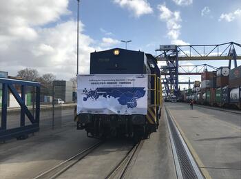 Abfahrt des Zuges von Mannheim nach Qingdao