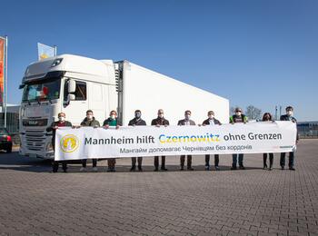 20 Tonnen Hilfsgüter für die ukrainische Stadt Czernowitz
