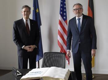 Antrittsbesuch des amerikanischen Generalkonuls in Mannheim