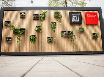 Mobile BUGA-Vorverkaufsstelle auf dem Paradeplatz