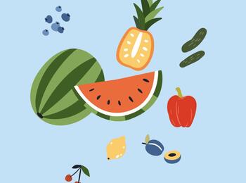 Obst wie Wassermelone oder Ananas empfiehlt sich bei Hitze.