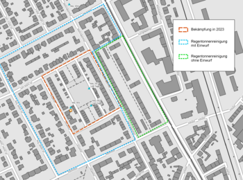 In diesen Gebieten im Almenhof werden die Untersuchungen der KABS durchgeführt.