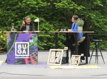 Navid Kermani mit Sandra Kegel