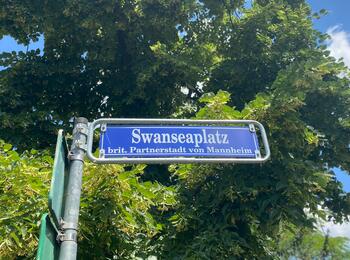Swanseaplatz Straßenschild