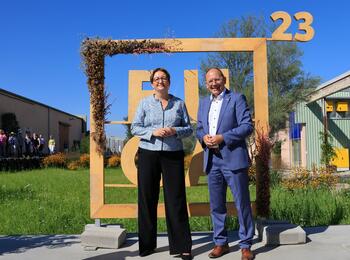 Besuch der Bundesbauministerin auf der BUGA23