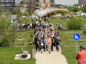 Wiederöffnung BUGA Klimapark-West auf Spinelli