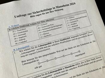 In der kommenden Woche werden 20.000 Mannheimerinnen und Mannheimer angeschrieben, um an der Befragung teilzunehmen.