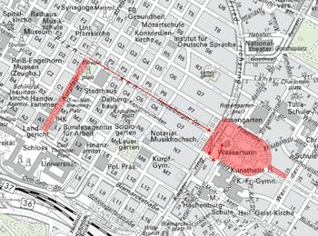 Von der Veranstaltung betroffene Bereiche