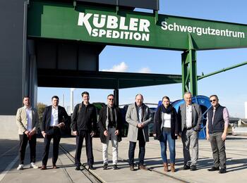 Stadtspitze zu Besuch bei der Spedition Kübler GmbH