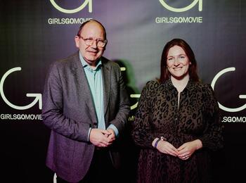 Der Mannheimer Oberbürgermeister Christian Specht und die rheinland-pfälzische Staatsministerin Katharina Binz bei der GIRLS GO MOVIE-Jubiläumsfeier 2024