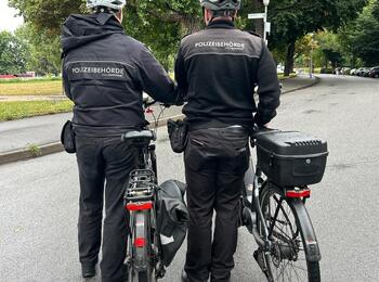 Allein im Juni und Juli hat der Ordnungsdienst auf dem Fahrrad rund 1.250 Kilometer zurückgelegt.