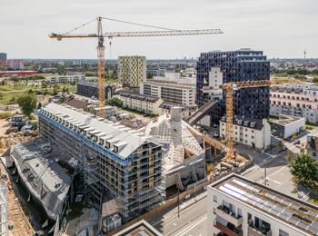 Die FRANKLIN Grüne Mitte feiert Richtfest