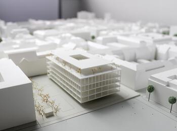 Modell Neubau Stadtbibliothek 