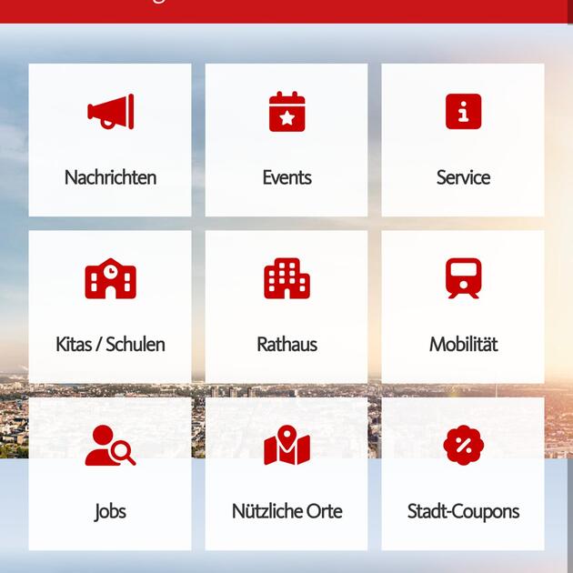 Screenshot der Mannheim-App