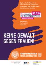 Gemeinsame Plakat-Kampagne von Soroptimist, Stadt Mannheim und rnv: „Read the signs – Nein zur Gewalt an Frauen“ 2023