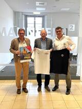 Auf dem Foto: Die Organisatoren der Turniere, Dr. Kostas Cafaltzis (Mannheim Masters) und Rüdiger Harksen (BAUHAUS Junioren-Gala, MTG).