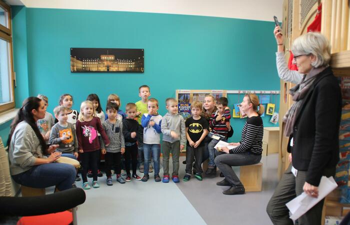 Neues Mathematik-Podest für das Eltern-Kind-Zentrum Ida Dehmel