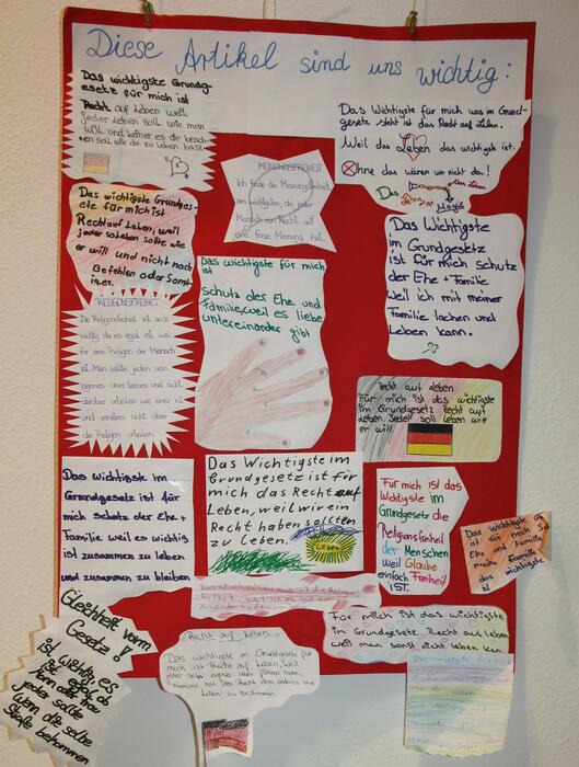 Ein Plakat der Ausstellung zum Grundgesetz