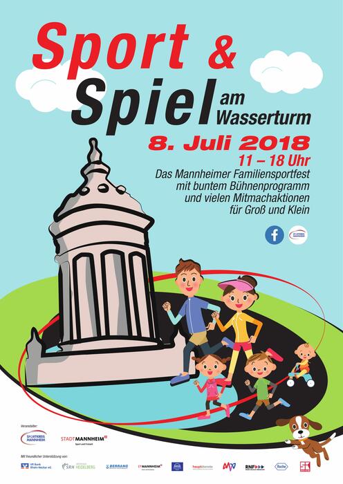 Plakat Sport und Spiel am Wasserturm 2018