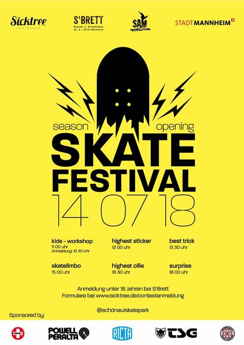Flyer Skate-Festival auf der Schönau