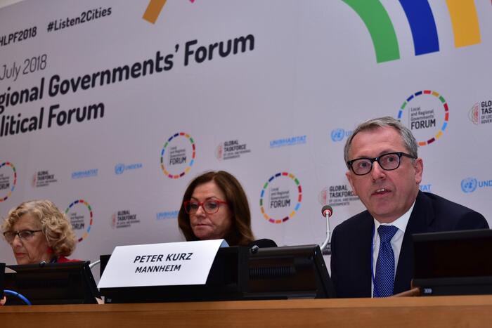 Oberbürgermeister Dr. Peter Kurz beim HLPF in New York