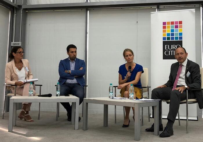 Panel Diskussion über Dieselfahrverbote in europäischen Städten im Rahmen des EUROCITIES Mobility Forums