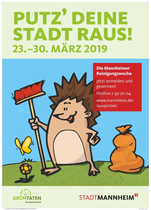 Das aktuelle Plakat zur Reinigungswoche 2019