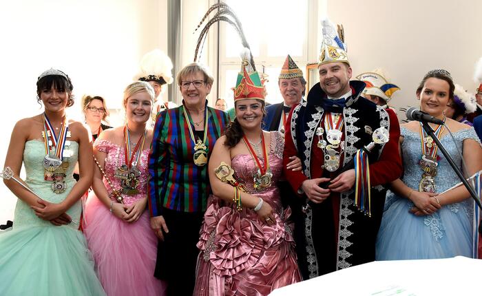 Empfang des Stadtprinzenpaares im Rathaus