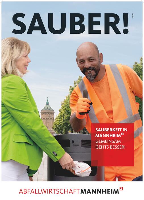 Plakatkampagne für mehr Sauberkeit im öffentlichen Raum
