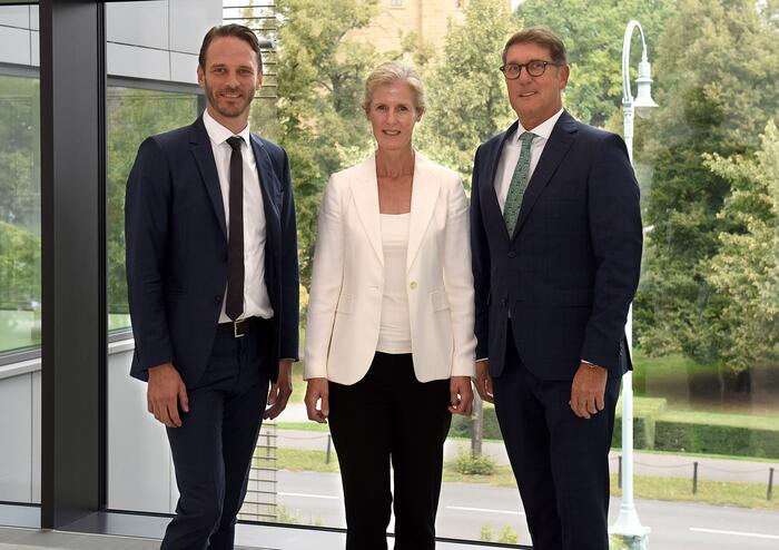 Johan Holten, Dr. Susanne Fuchs (Vorsitzende des Stiftungsrats für die Kunsthalle Mannheim), Bürgermeister Michael Grötsch