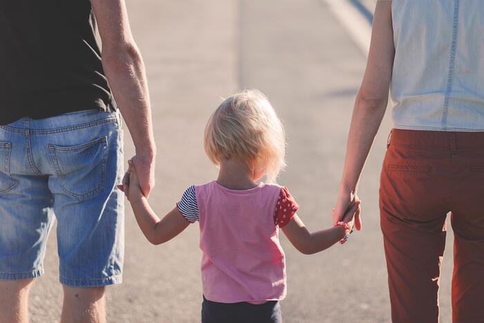 Familie im Zentrum