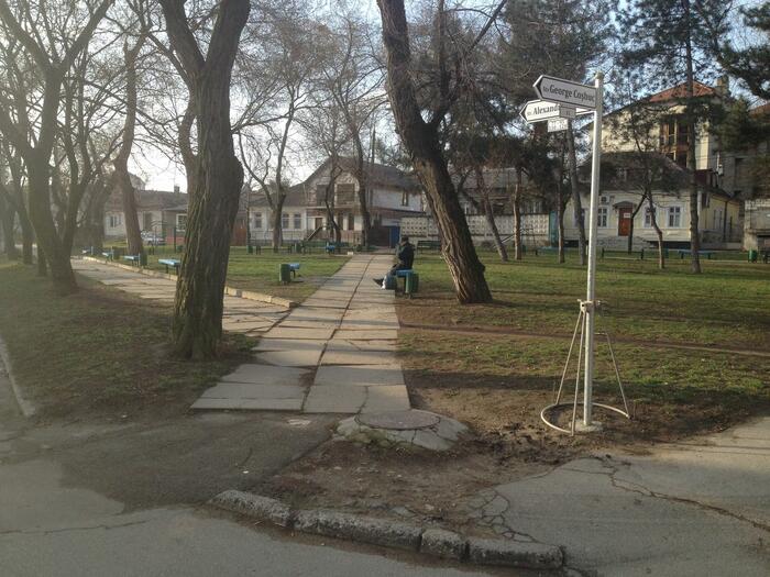 Platz "George Coșbuc" im historischen Zentrum der Hauptstadt Chişinău 